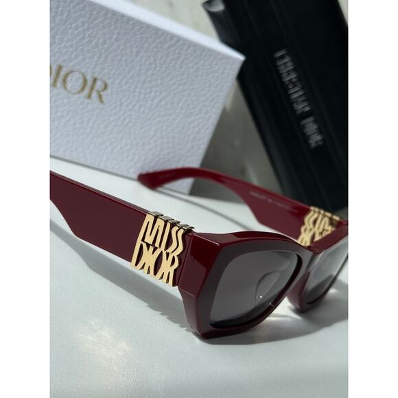 NEW Dior MissDior S1F Cat Eye Sunglasses Burgundy Red main image 3